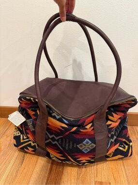 Pendleton Overnight Leather Tote Bag